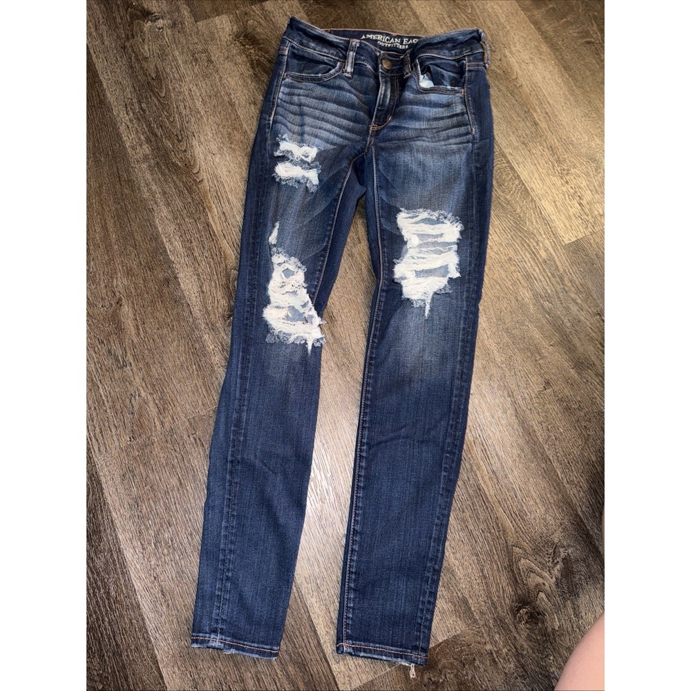 American Eagle Outfitters Super Stretch Jegging Jeans Women's Size 2 Blue Skinny